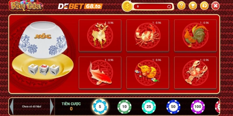 Thủ thuật chơi game Bầu Cua Tôm Cá Debet bách chiến bách thắng