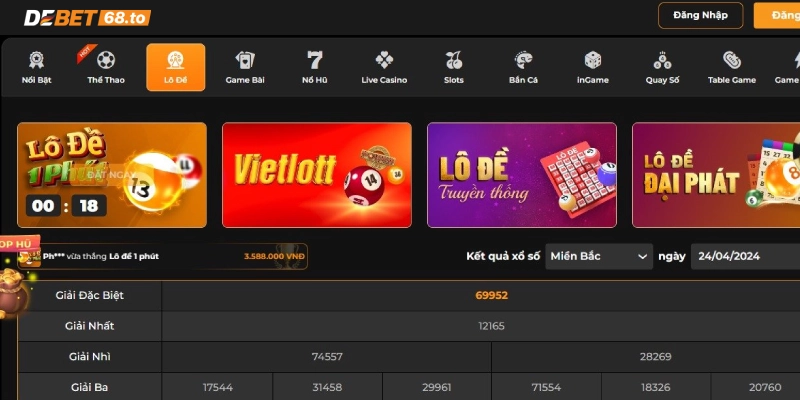 Lô Đề Debet - cổng game đổi thưởng mới nhất, cực hấp dẫn