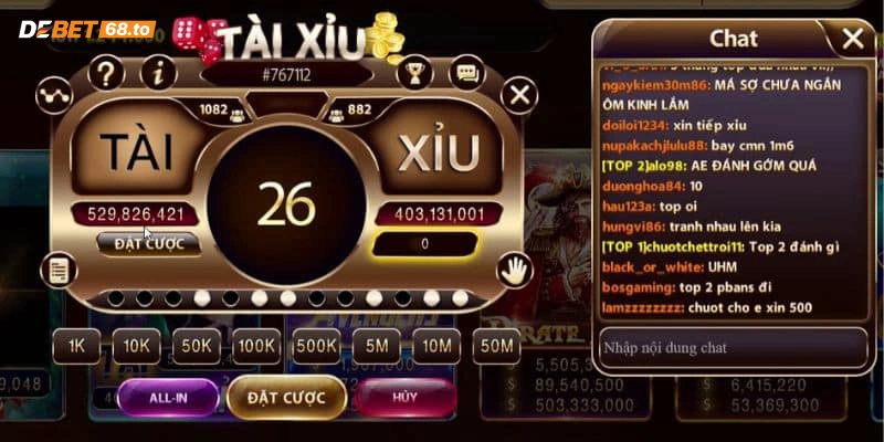 Hướng dẫn cách chơi tài xỉu online tại Debet
